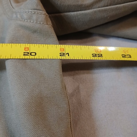 Vtg LL Bean Chore Jacket Women's Petite M Beige Corduroy Collar Barn Coat READ - Picture 8 of 12